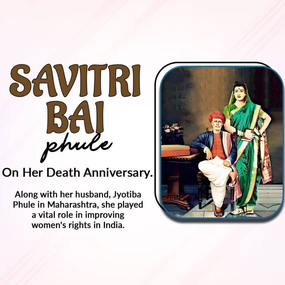 Savitribai Phule Death Anniversary: 10 March | Download Poster, Status and Hd Photos Free 1 Savitribai Phule Death Anniversary Free Images Download